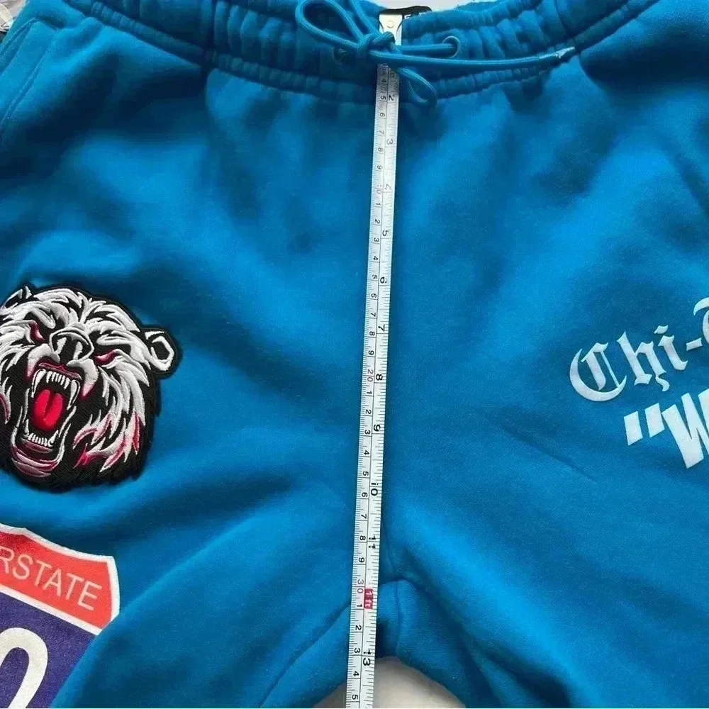 Eternity BC/AD Mens Sz 2XL‎ Blue Shorts CHI-TOWN Windy City Chicago Sweatshorts